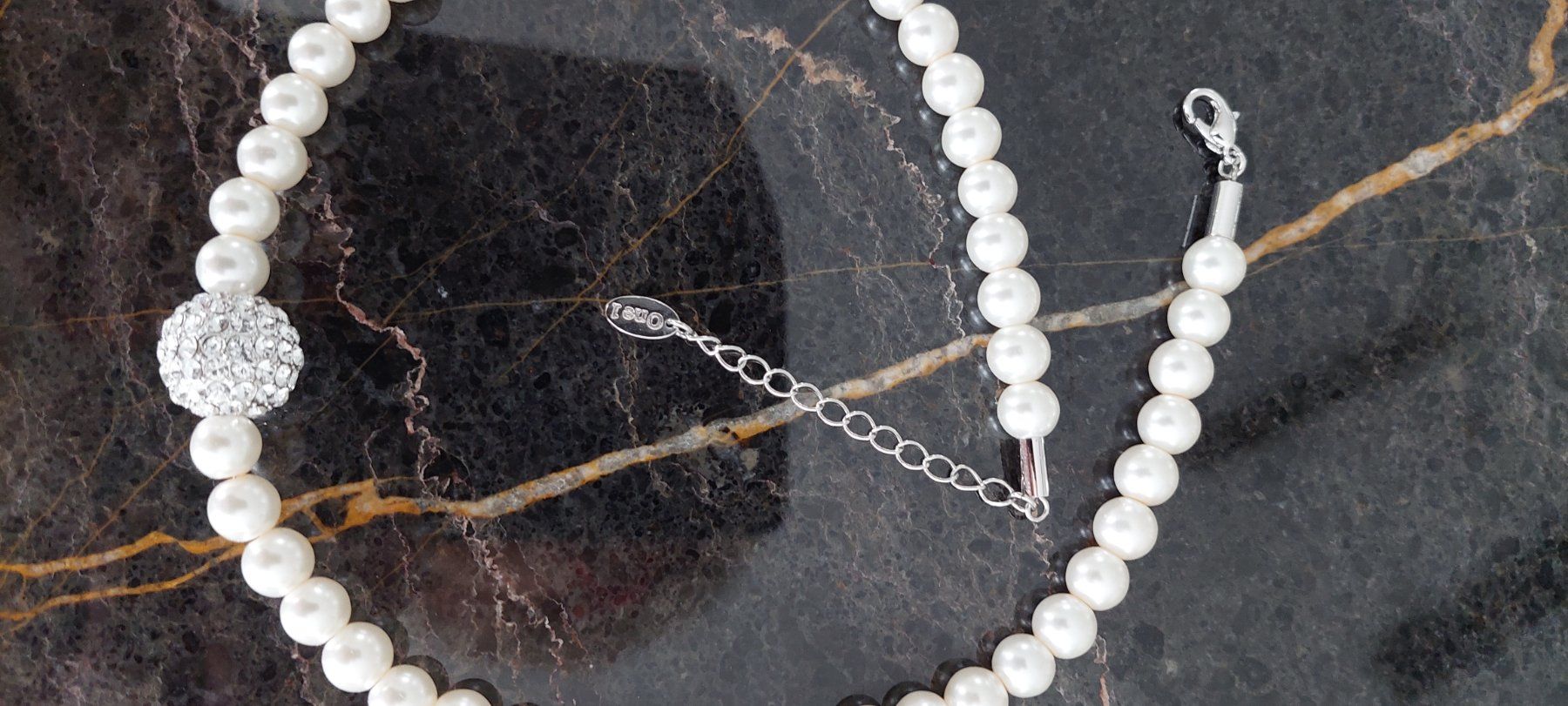 Ketten: "Modeschmuck" Perlenkette mit Steinchen-Kugel NEU – Neu (gemäss Beschreibung) aus RAMLINSBURG von AUDITT1999 2