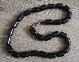 NEU: Onyx Halskette Collier Kette Schmuck