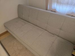 Schlafsofa grau Stoff gut erhalten