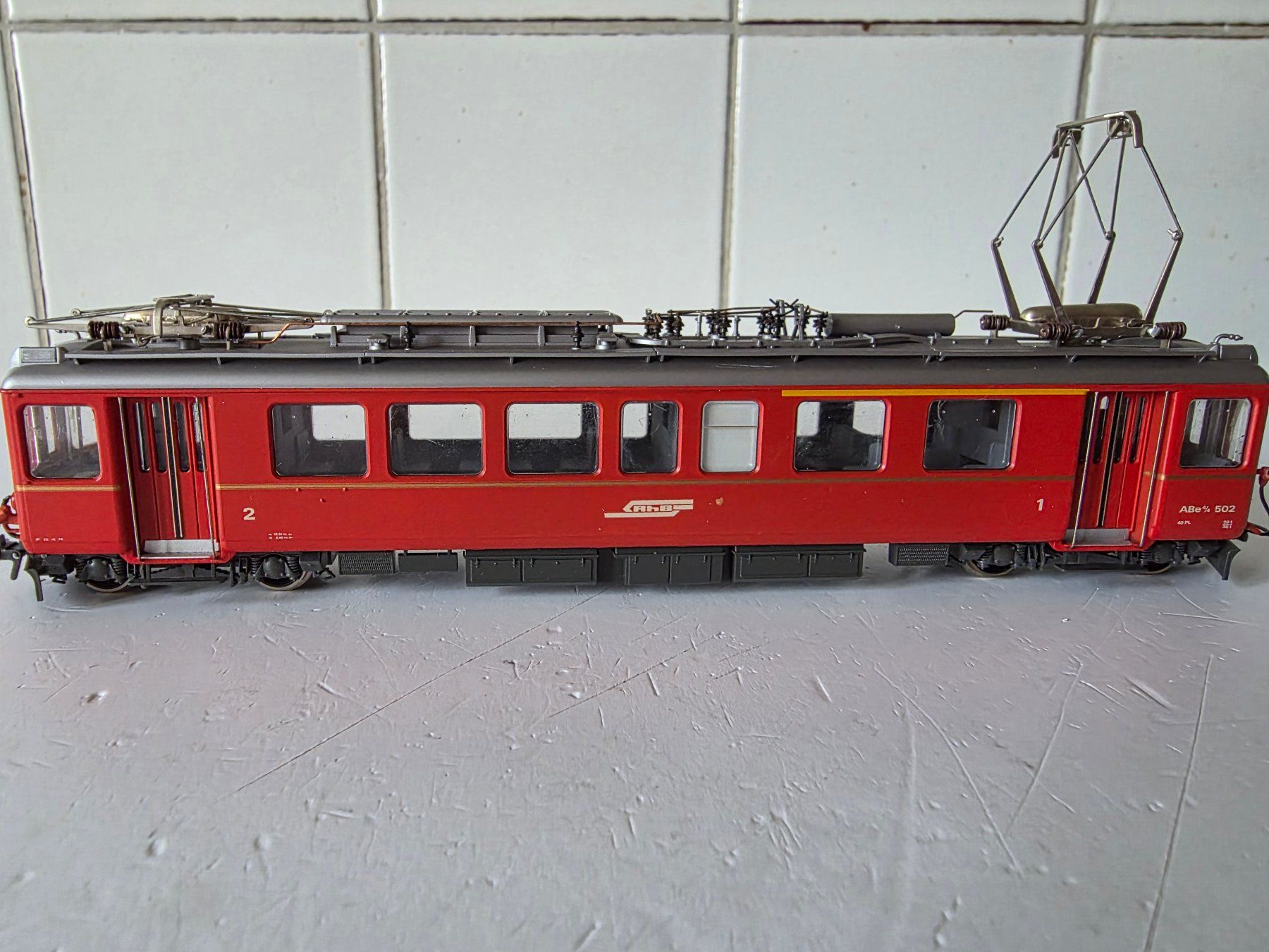 Bemo Modelleisenbahnen: BEMO RhB Triebwagen ABe 4/4, Nr. 502 – Gebraucht aus Seuzach von Loeckeli01 3