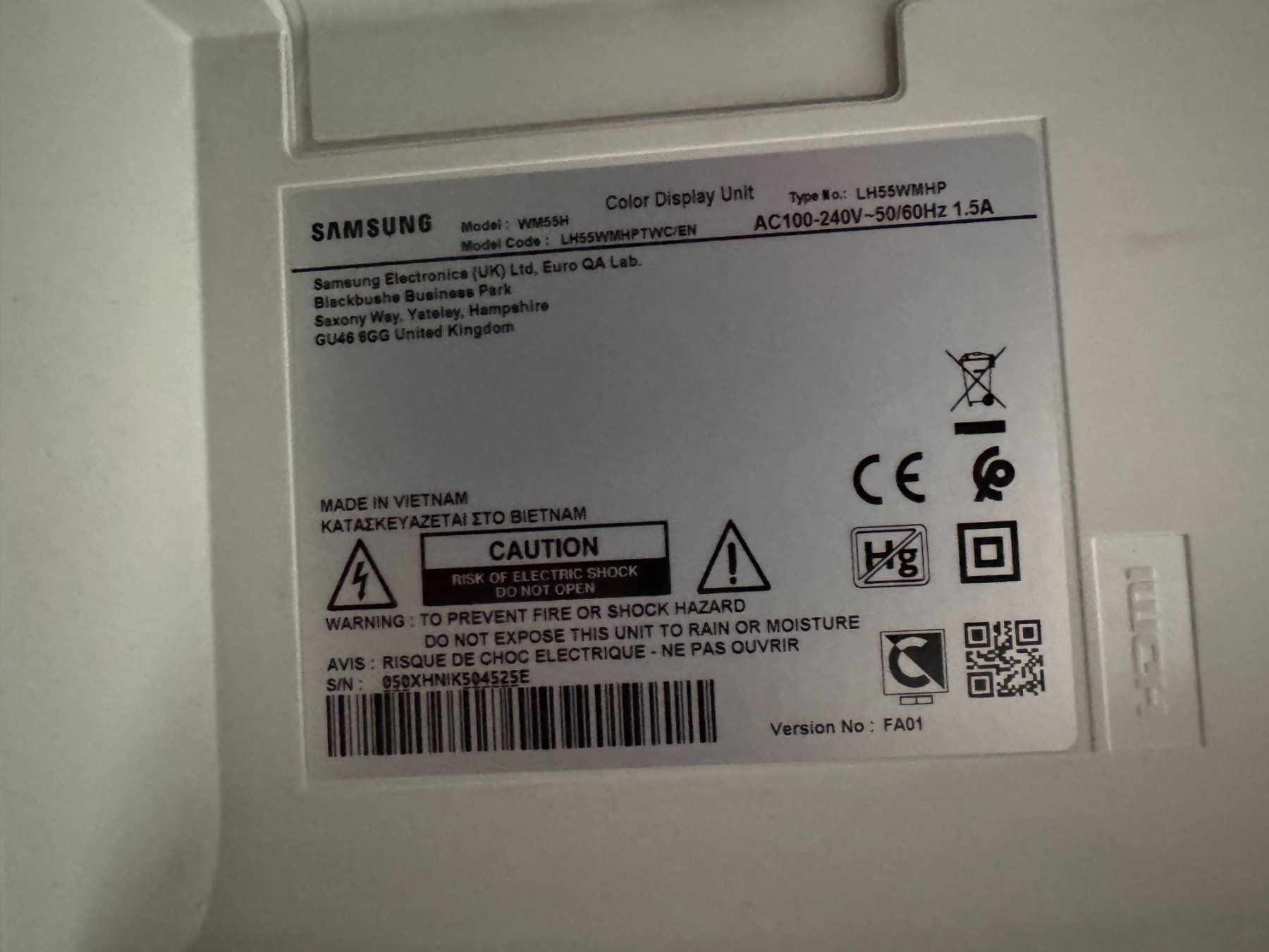 Samsung Televisori: Samsung Flip 2 WM65R 65” Interactive Display – Usato da Gsteig b. Gstaad venduto da Auctionly 5