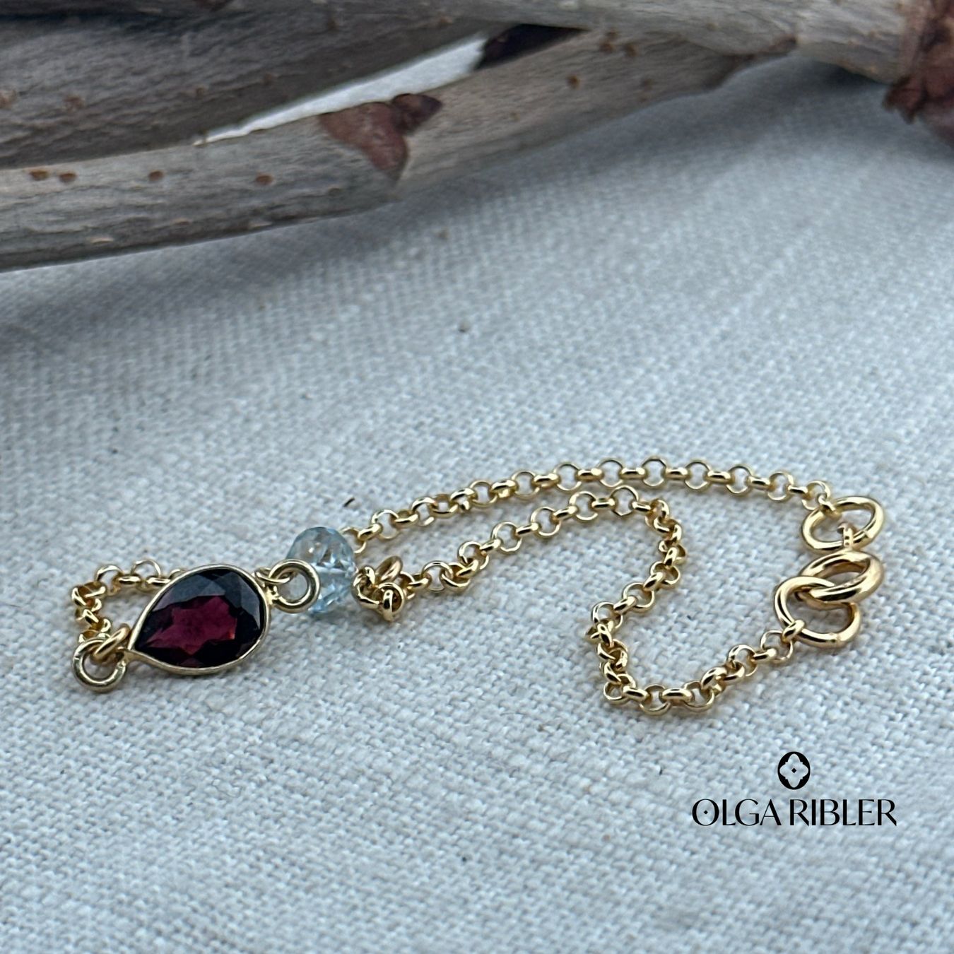 Olga Ribler Bracciali & Braccialetti: Armband Sterling Silber 925 gelbvergoldet – Nuovo (secondo la descrizione) da Luzern venduto da Schmuckoutlet 3