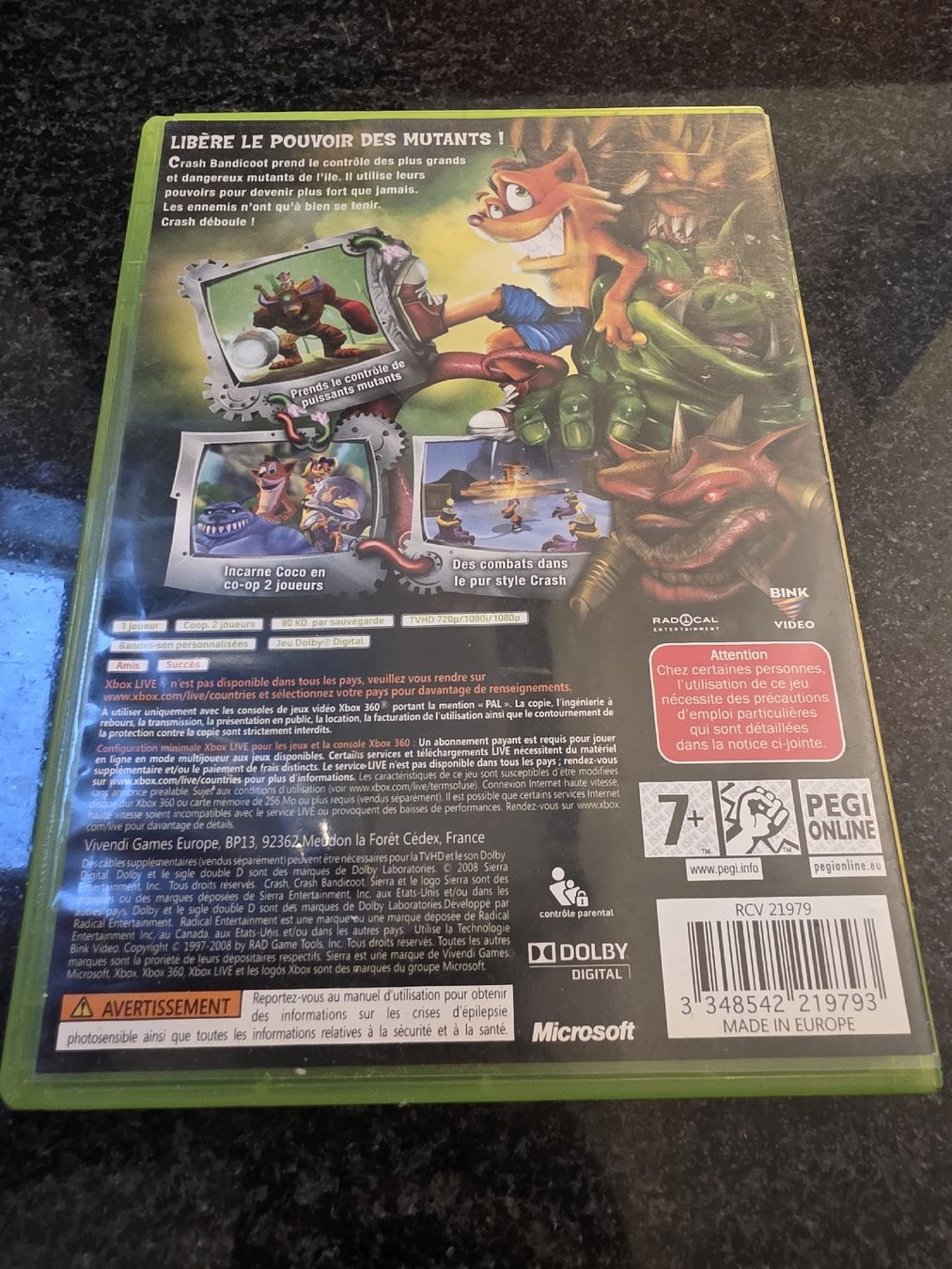Giochi: Crash Generation Mutant Xbox 360 – Usato da Chavornay venduto da Crash37 1