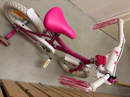 Kinderfahrrad California pink Grösse 16 Zoll mit Stützrädern