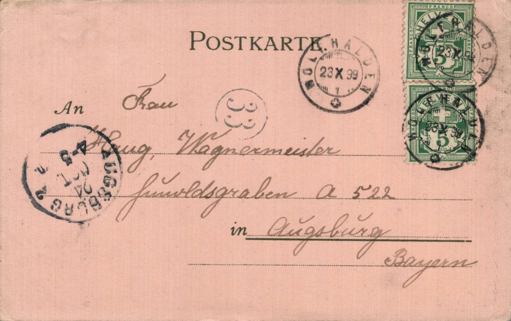 Cartoline postali: Litho Ansichtskarte Lindau, Dampfschiff & Leuchtturm 1899 – Usato da Luzern venduto da Kartenansicht 1