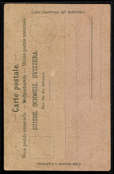 Cartoline postali: Lithographie Basel, St. Jacob, Denkmal im Mondschein – Usato da Berlin venduto da bartko-reher 1