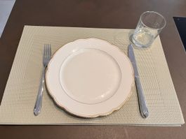 Tisch,Set, Küche, Garten, Teller, Essen, Outdoor
