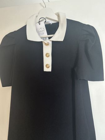 New Polo-Shirt L It. Motivi ( Style Sandro) Schwarz/Weiss