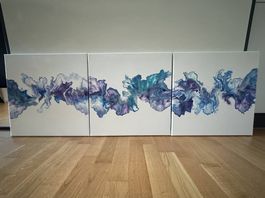 3-teiliges Leinwandbild abstrakt