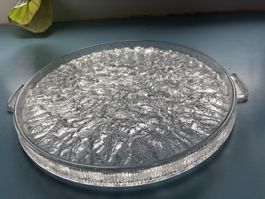 Vintage Tortenplatte  / Käseplatte aus Glas, Top!