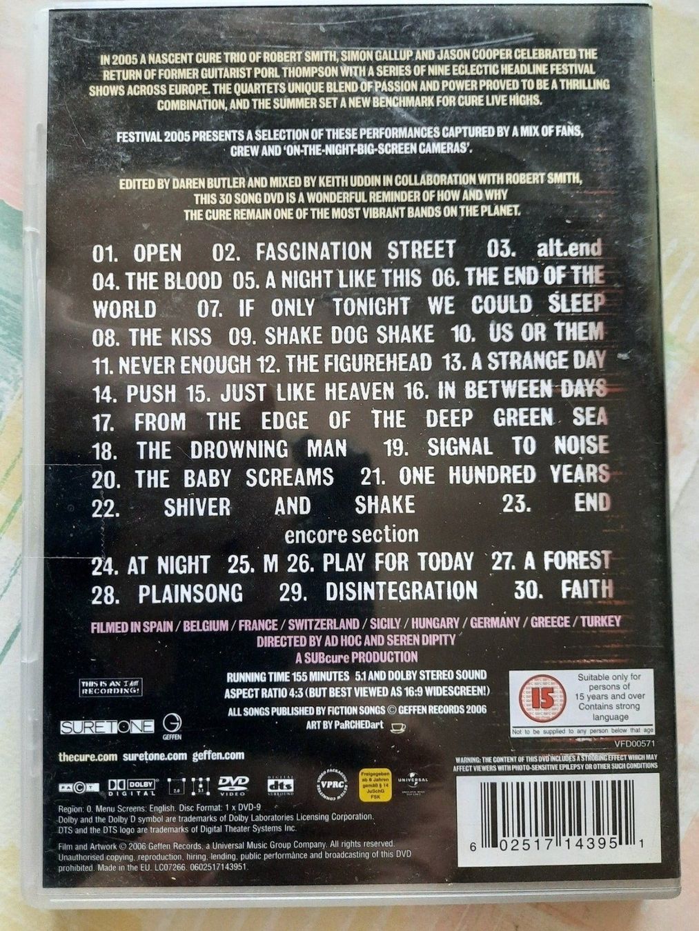 Alle DVDs: DVD The Cure - Festival 2005 – Gebraucht aus Pully von bro_n52j 1