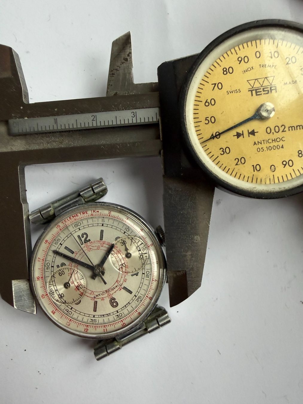 Orologi: Antimagentic Chronograph Mobilmachung 1939 – Difettoso da Worblaufen venduto da chronyves 3