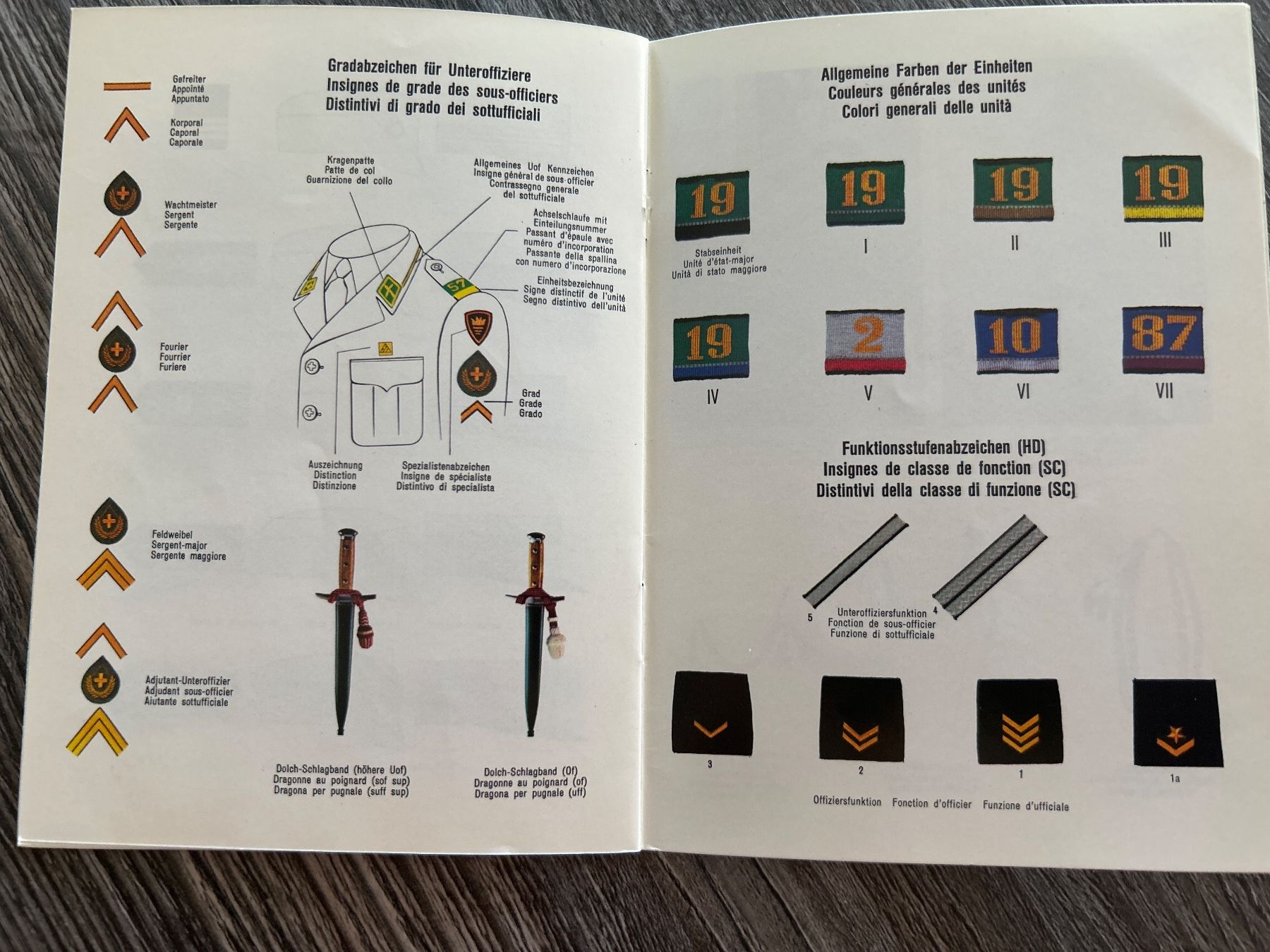 Schweizer Armee Uniformi: Reglement Abzeichen Schweizer Armee – Usato da Hausen am Albis venduto da MACV62 6