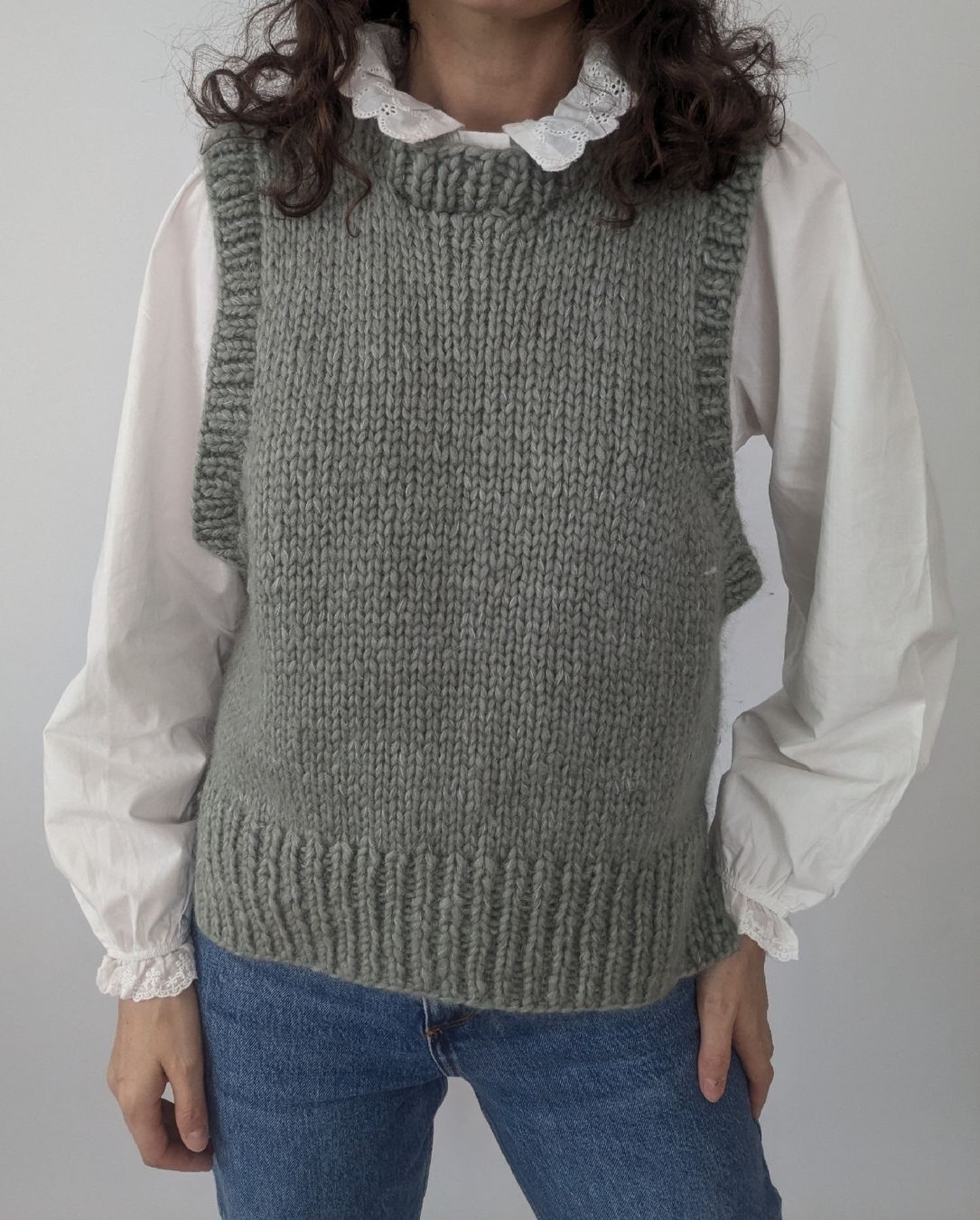 Gilet & Giacche senza maniche: Strickweste Damen Mint grob gestrickt, M  – Usato da Rorschach venduto da olg_5qq2
