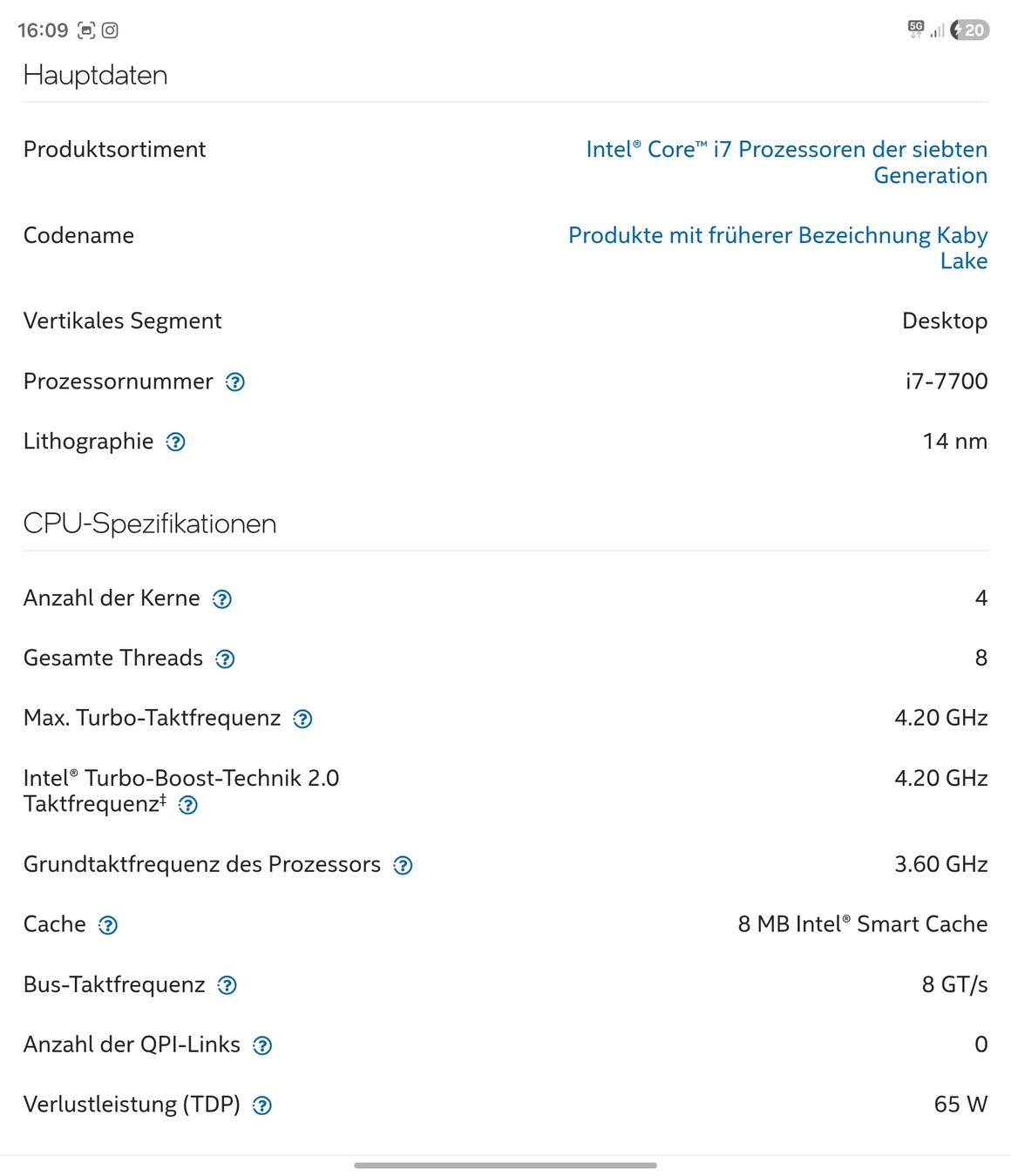 Intel Schede madri: Intel Core i7-7700 CPU – Usato da Riehen venduto da cosh 1
