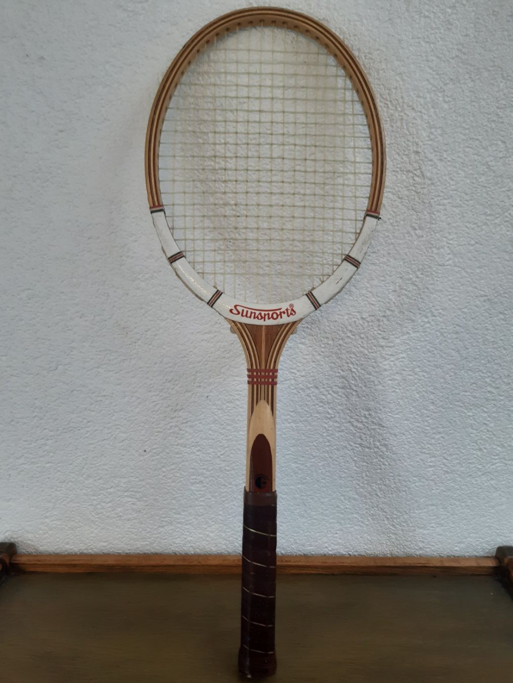 Raquette de tennis vintage WOOD-STAR des années 1970 par Rucanor en très bon état - raquette de collection ! - France