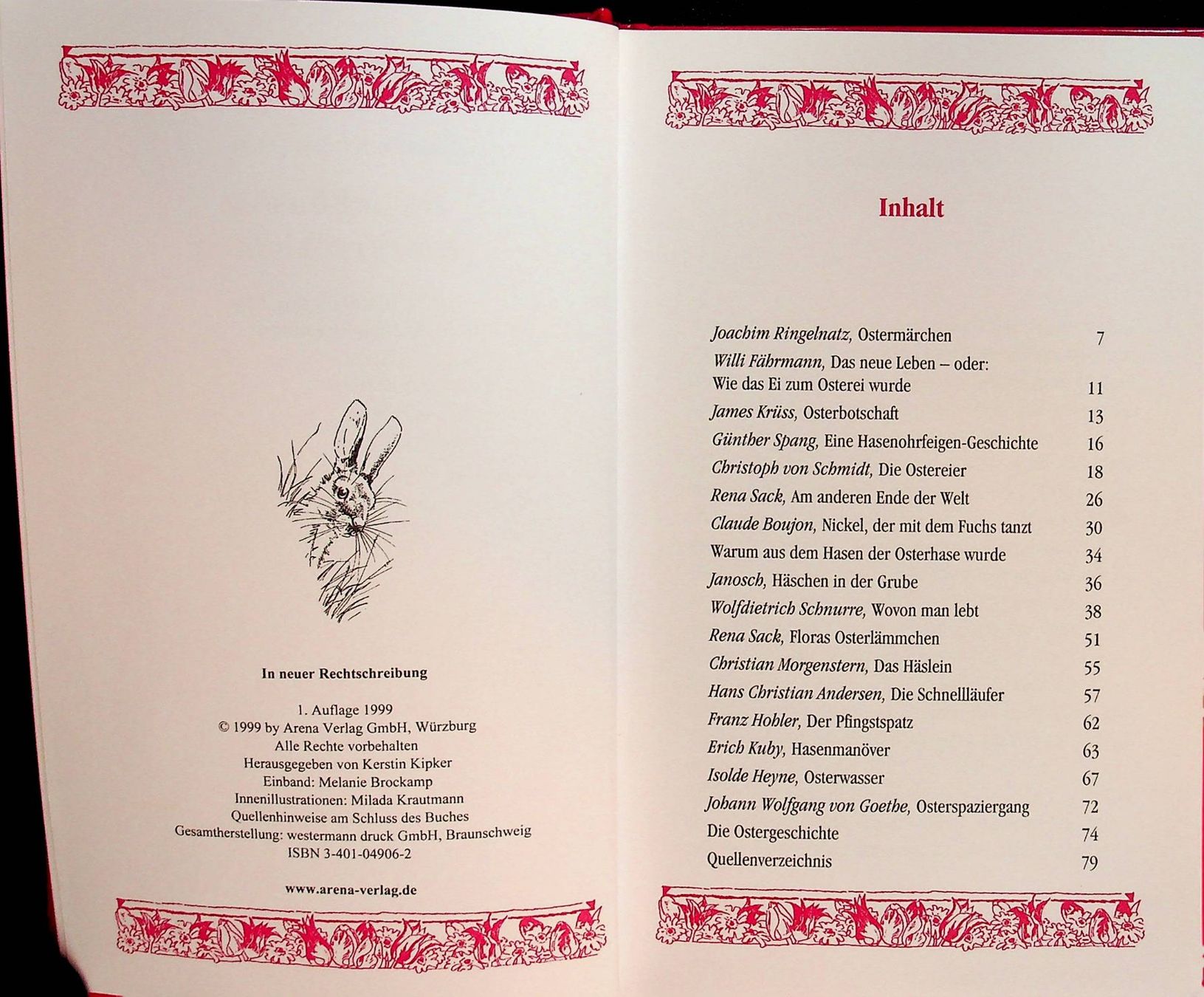 Libri: Die schönsten Ostergeschichten Arena  Verlag EA 1999 – Usato da Reitnau venduto da Zaomir 4