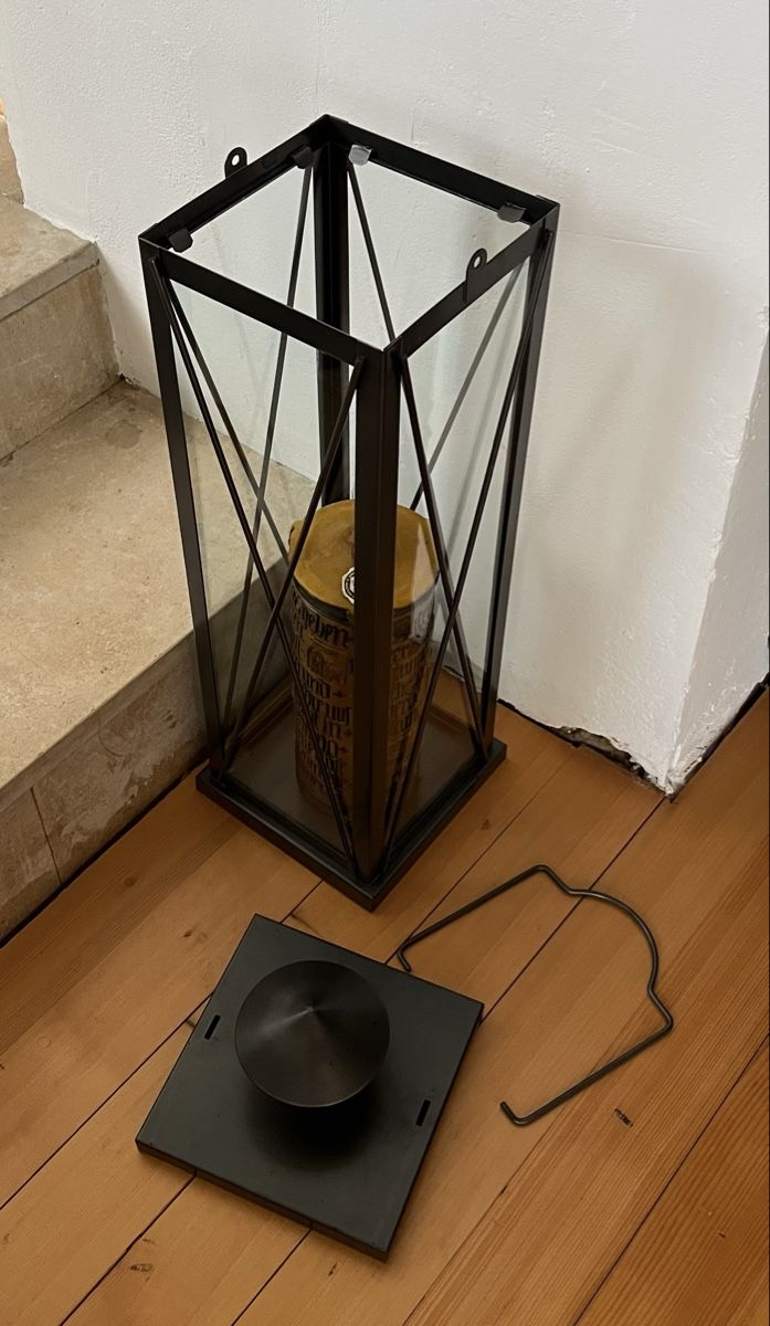 Lanterne: riesige Laterne Windlicht Metall/Glas für Balkon oder Garten – Usato da Arboldswil venduto da Sonnenelfe 3