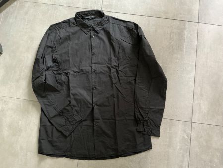 Hannes Röter Baumwollhemd – Schwarz, Grösse XXXL