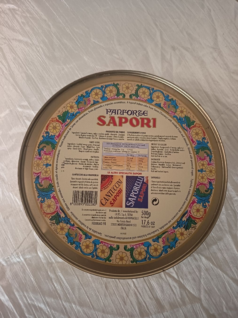 Altro in Decorazioni & Accessori: Blechdose rund gebraucht Panforte Sapori – Usato da Wangen b. Olten venduto da crea_look 1