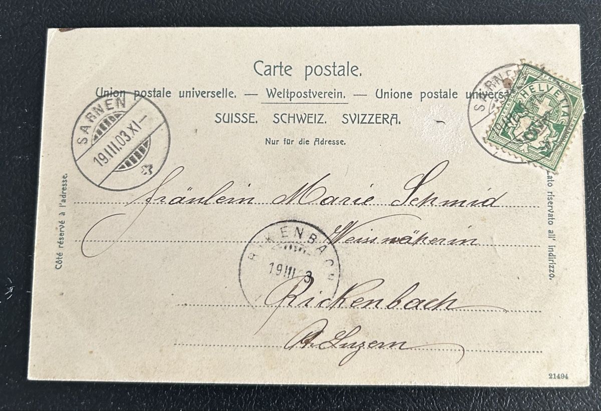 Cartes postales: Sarnen Bahnhofquartier  – D'occasion à Horw par Tellbub 1