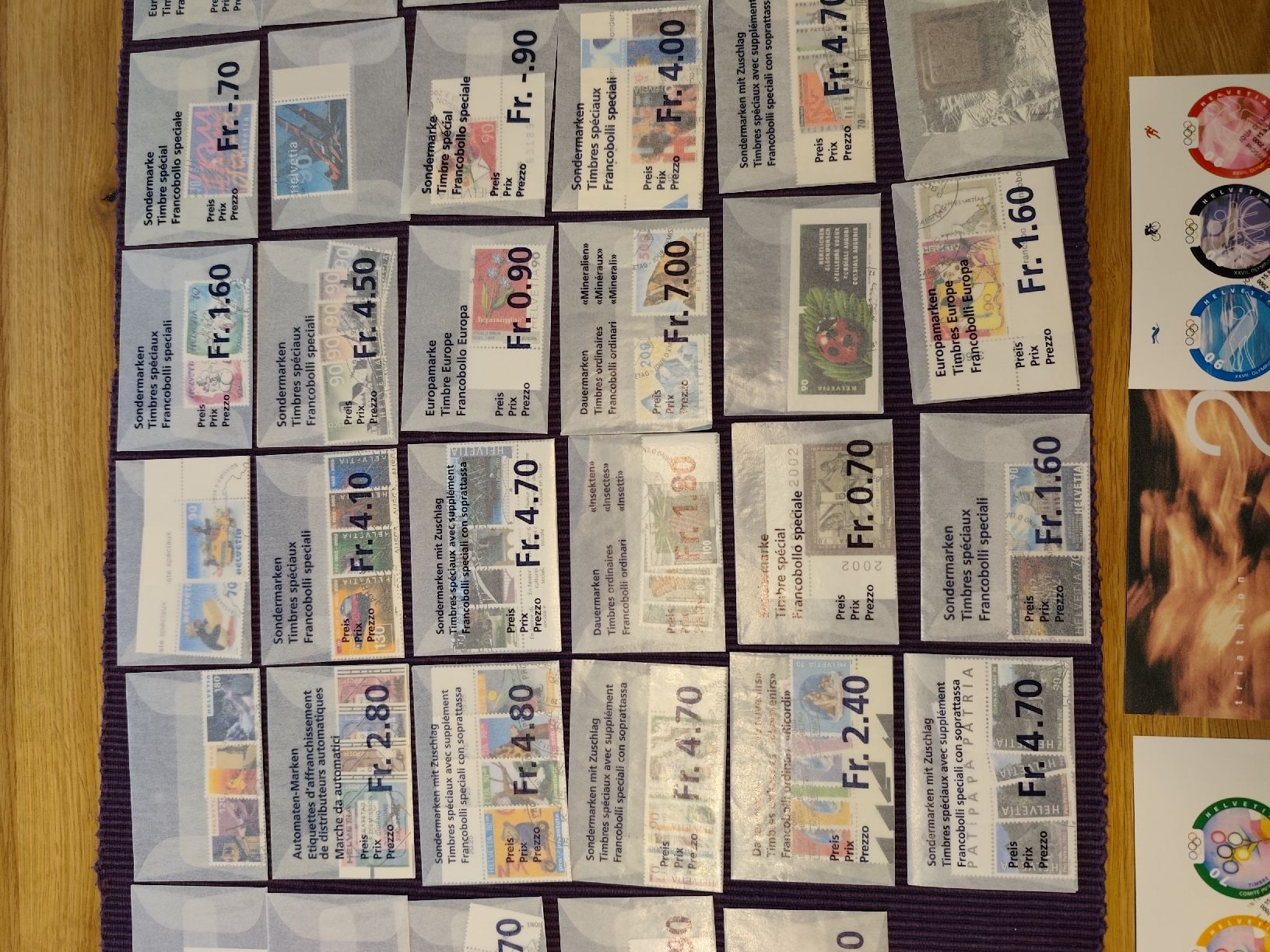 Tous les timbres: Einzelmarken, mit Ausgabestempel, Postabo 2000 bis 2004 – Neuf avec emballage d'origine à Heiden par Jaks 2