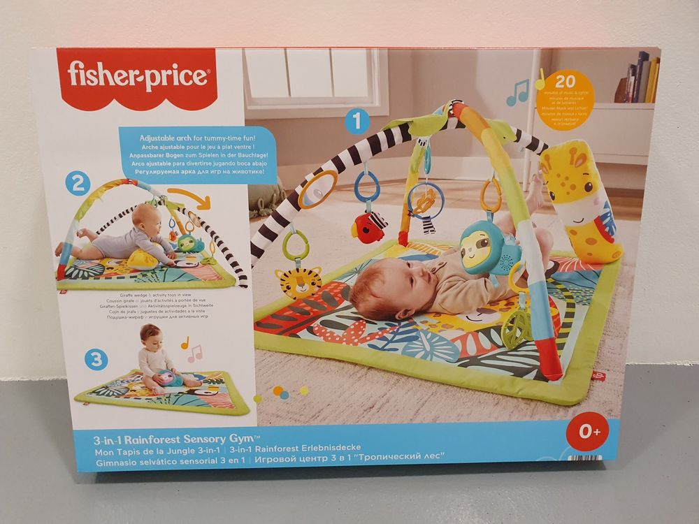 Fisher-Price Spieldecke „Große Campingabenteuer“ – Ca. 152 Cm Große Aktivitätsdecke Für Babys | Mit Spielzeug & Knisternden Elementen