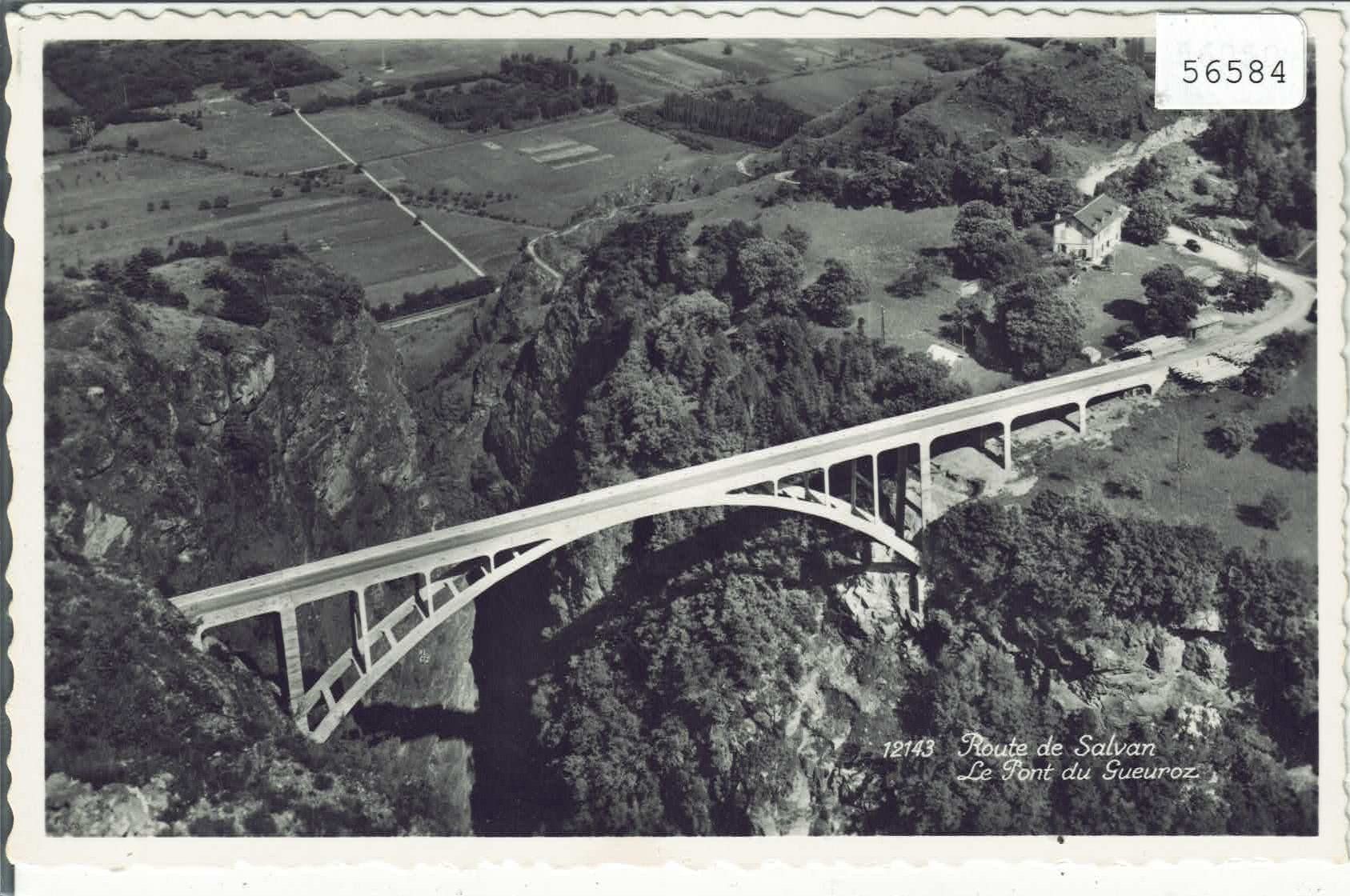 Cartoline postali: Route de Salvan - Le Pont du Gueuroz – Usato da Ettingen venduto da Kartenplanet