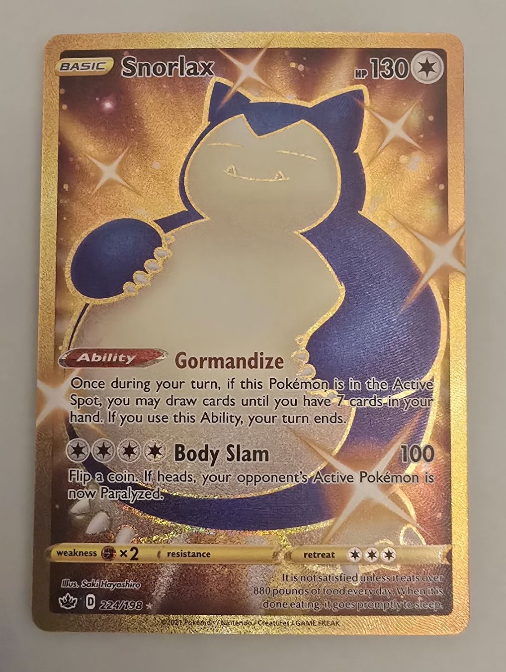 Carte Pokémon Ronflex Rare Dorée 224/198 (Neu (gemäss Beschreibung)) in ...