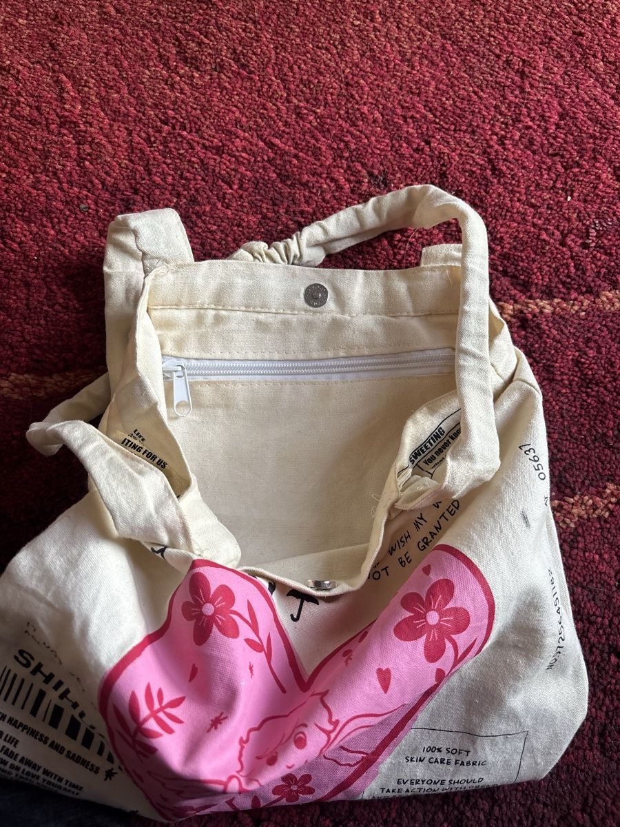 Taschen: Totebag mit rosa Herz – Gebraucht aus Lausen von sineri 2