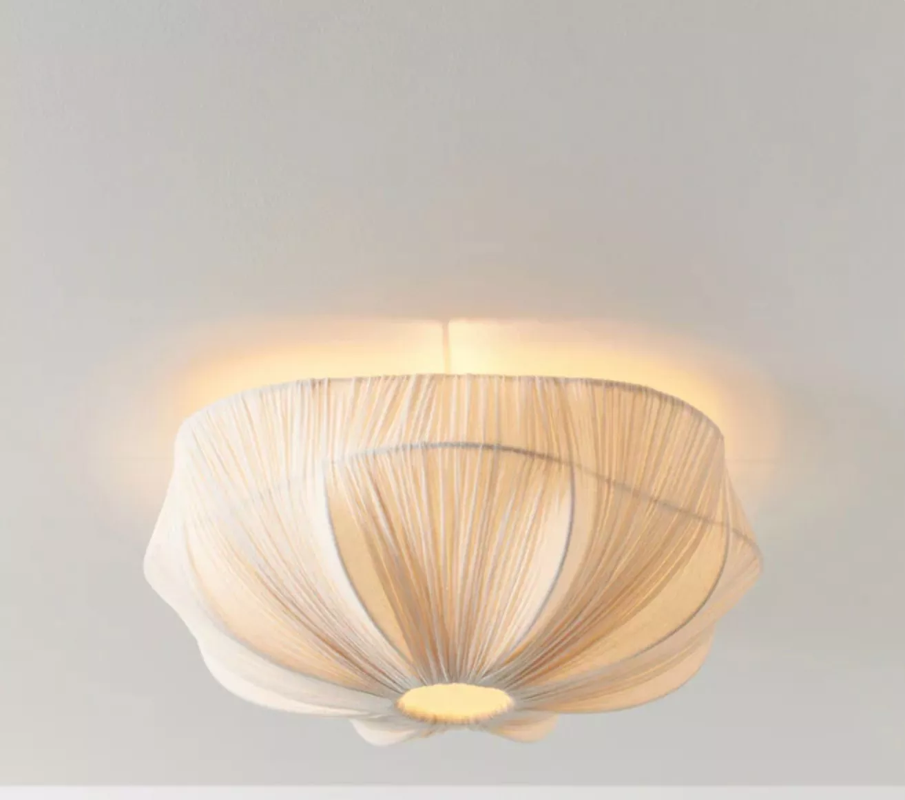 Westwing Lampadari & plafoniere: Westwing Collection Aroa Leinen Deckenleuchte – Nuovo (secondo la descrizione) da Zollikon venduto da sov_n6m5 1