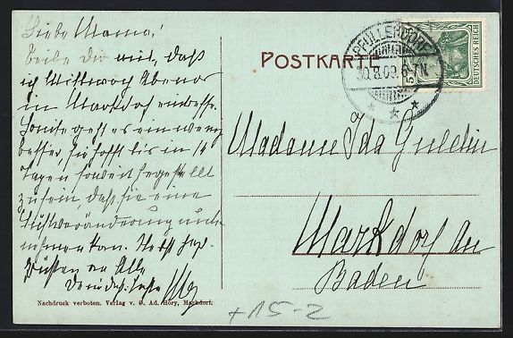 Cartoline postali: Mondschein-AK Wangen / Allgäu, Ortsansi – Usato da Berlin venduto da bartko-reher 1