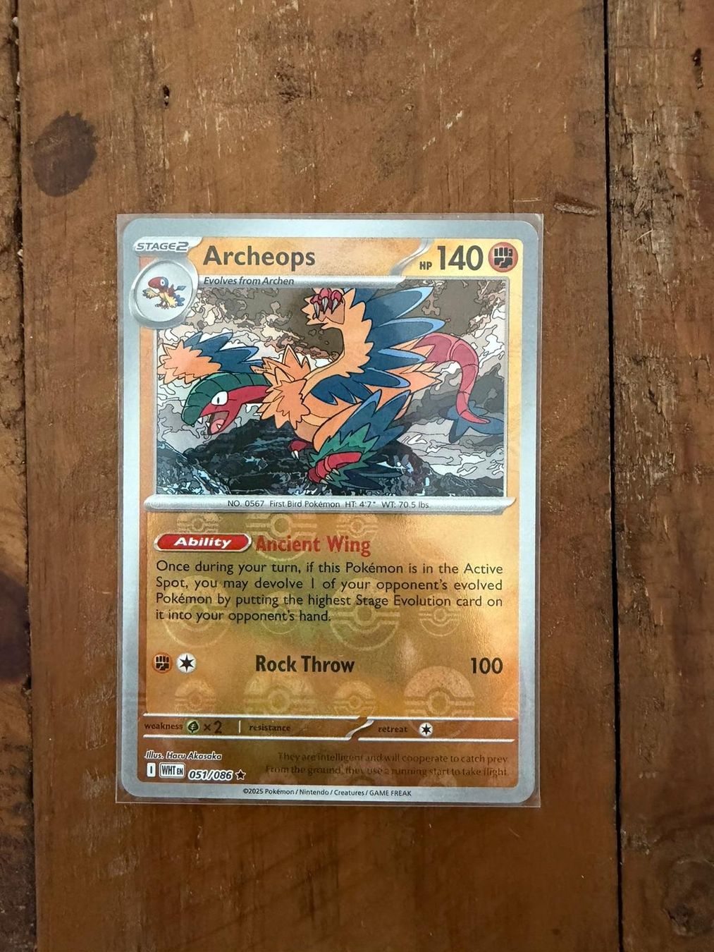Pokémon Carte collezionabili: Archeops WHT 051 (EN) – Usato da Mönchaltorf venduto da jan_6vql