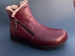 Helvesko Damen Boots Leder gefüttert bordeaux neuwertig