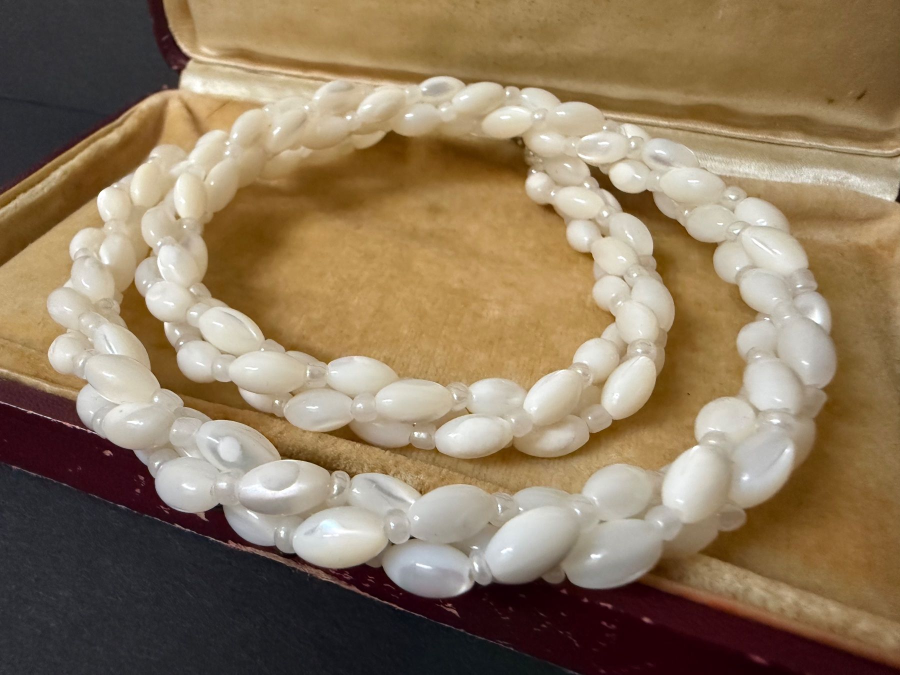 Catenine: Vintage Perlmutt Kette – Usato da Spiegel b. Bern venduto da Rogger72