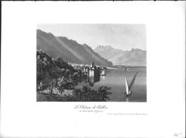 Chillon Aquatinta von Dikenmann grosse Ansicht