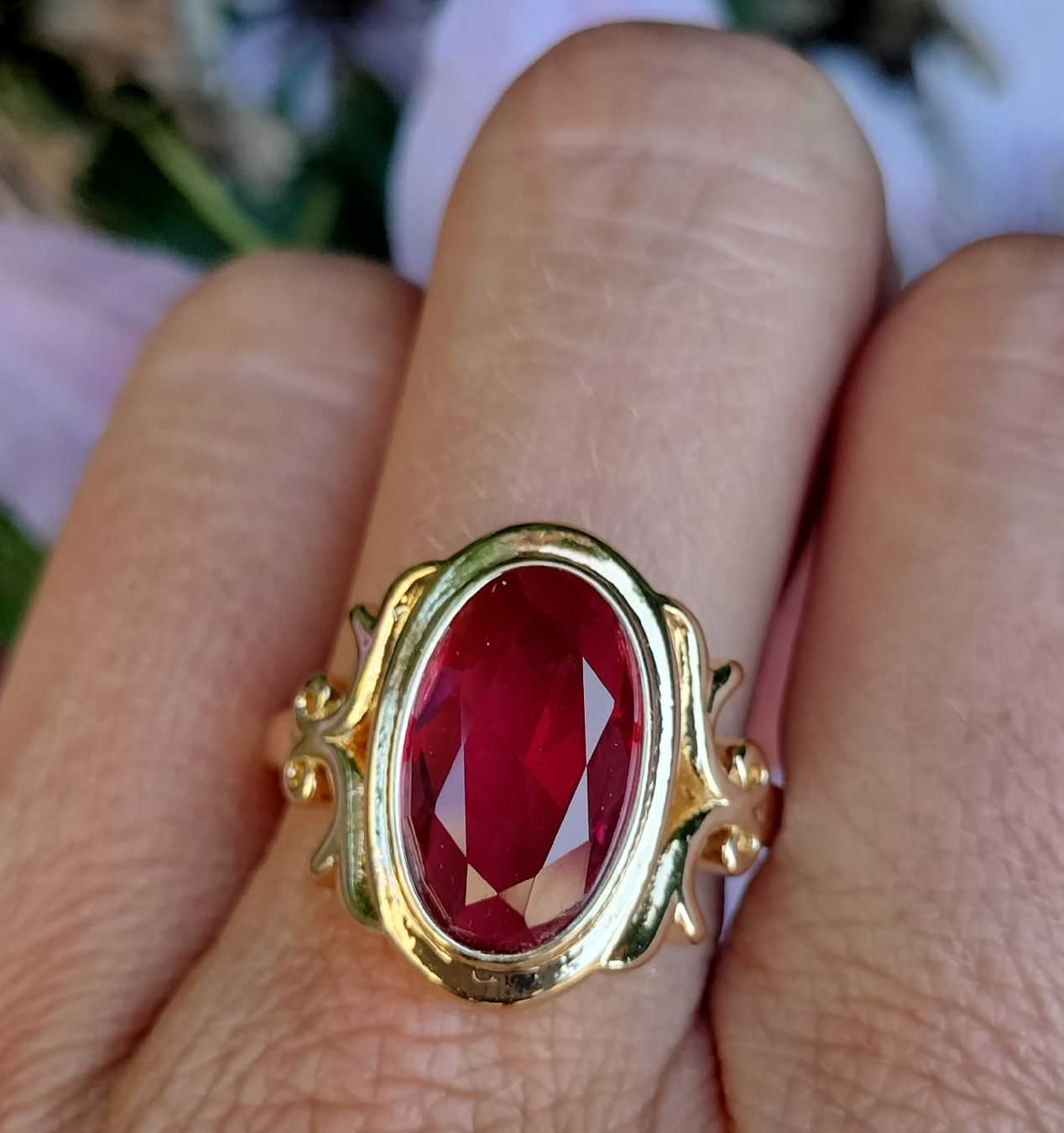 Anelli: Nachgemachter Antik Style Ring vergoldet mit Glasstein – Nuovo (secondo la descrizione) da schwyz venduto da larry91sz 5