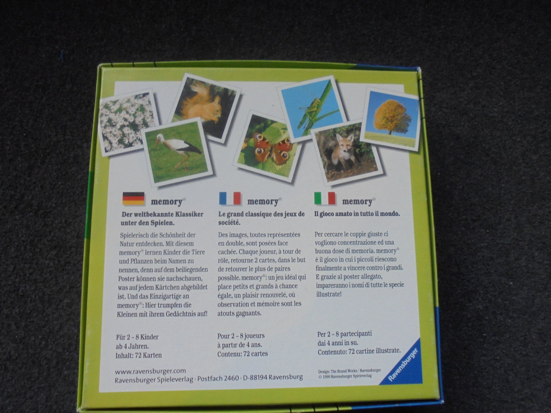 Ravensburger Giochi: Ravensburger Natur Memory 72 Kratern Spiel mit Poster – Usato da Rüschegg-Heubach venduto da Ofen111