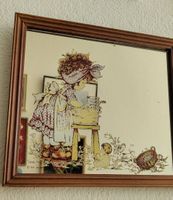 Wandspiegel Sarah Kay Motiv Holzrahmen gebraucht