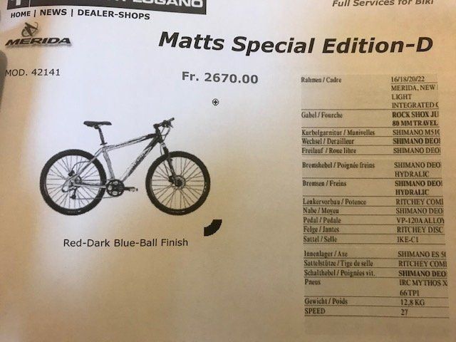 Biciclette: VTT Merida Matts special edition D – Usato da Saules venduto da Pathan 7