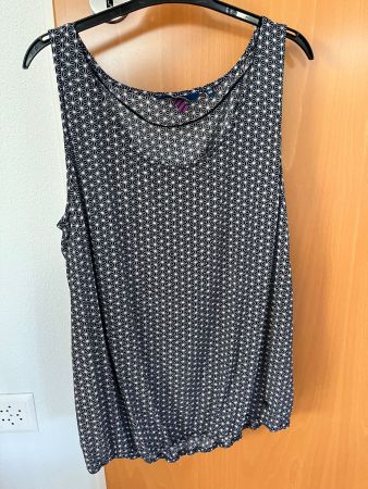 Damen Top Grösse 38, Muster blau weiss, Tom Tailor
