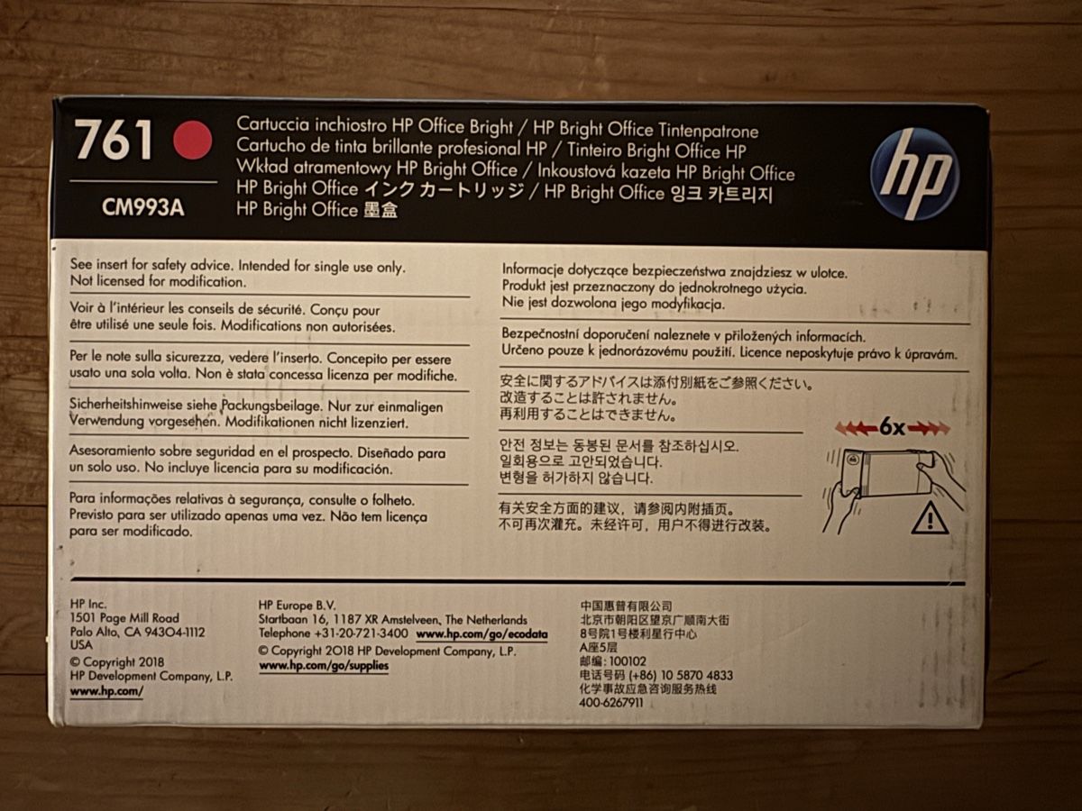 Hewlett Packard Cartucce per stampanti & toner: hp DesignJet 761 Magenta – Nuovo e nell'imballaggio originale da Dietikon venduto da c.froehlich 1