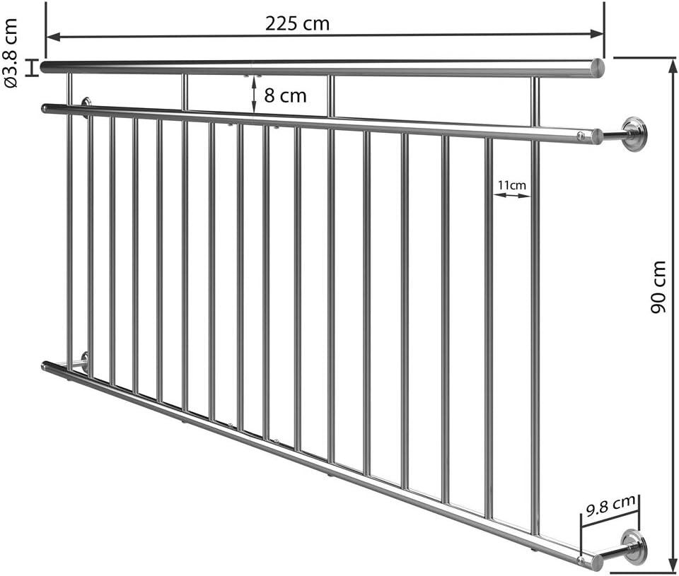 Eisenwaren: Französisches Balkongeländer 90x225cm – Neu und originalverpackt aus Bottighofen von zaap 5