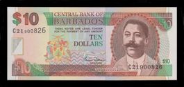 Barbados 10 Dollars (ND 2000) ungefalten