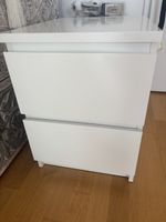 Nachttisch IKEA weiss mit zwei Schubladen gebraucht
