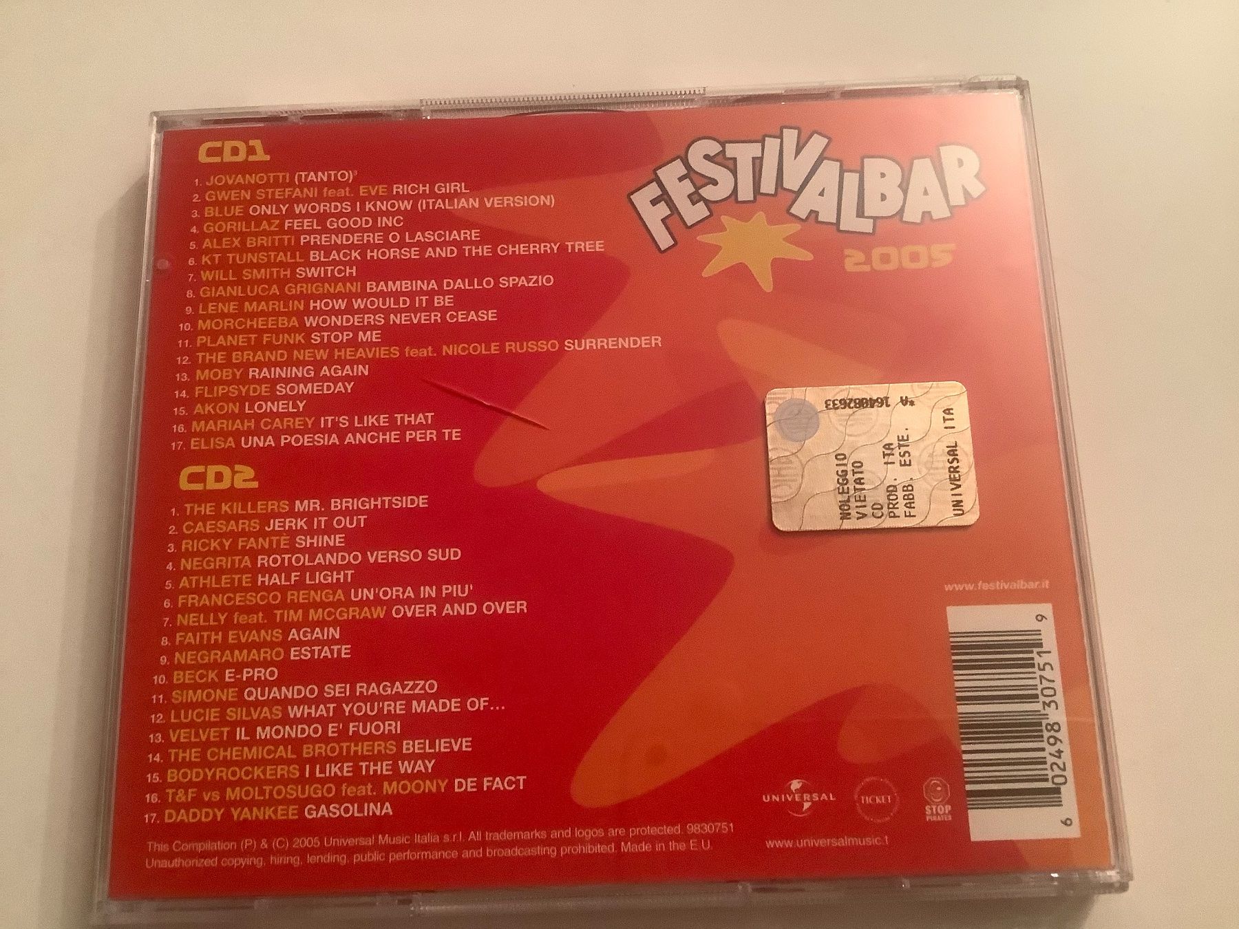 CD: Festivalbar 2005 / rossa / 2 CDs – Usato da Dübendorf venduto da Shreck 1