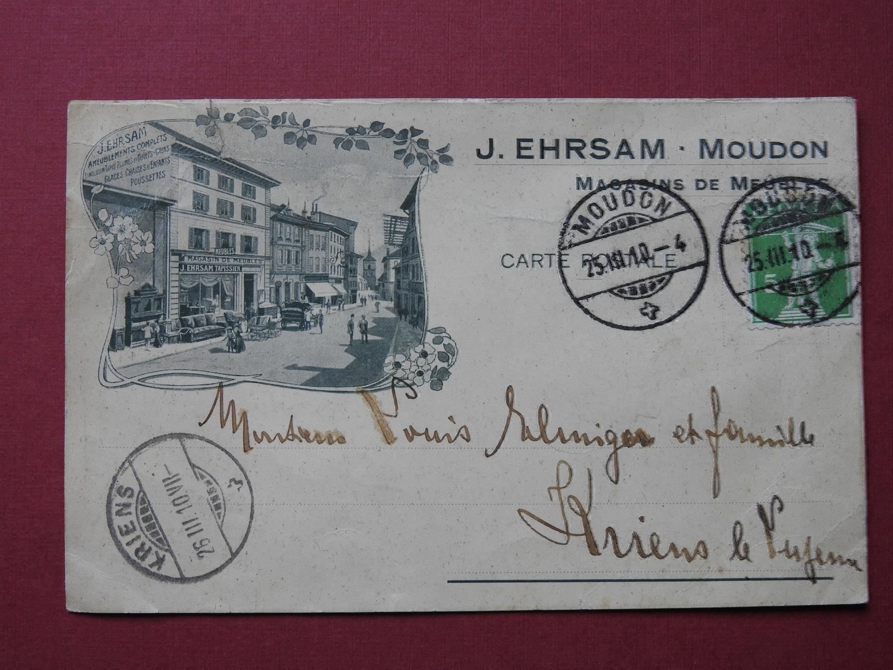 Cartoline postali: Alte AK von Moudon 1910 – Usato da Rain venduto da 999-800-K