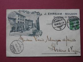 Alte AK von Moudon 1910