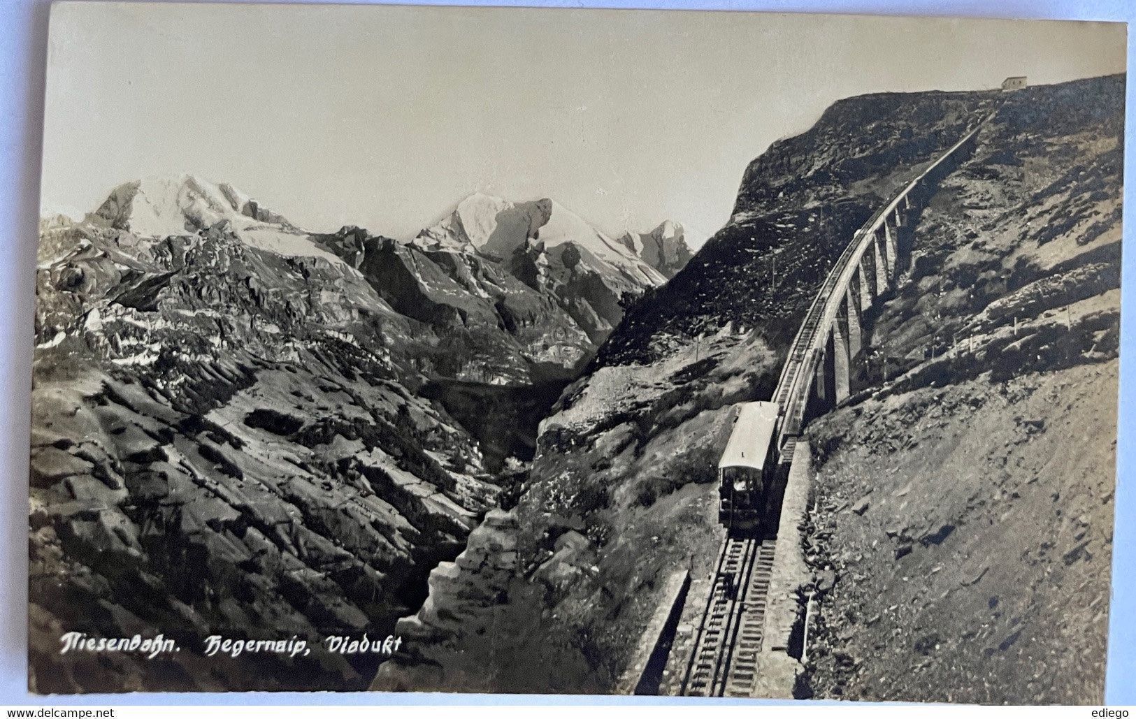 Cartoline postali: NIESEN - NIESENBAHN - HEGERNAIP VIADUKT – Usato da Lutry venduto da Ediego