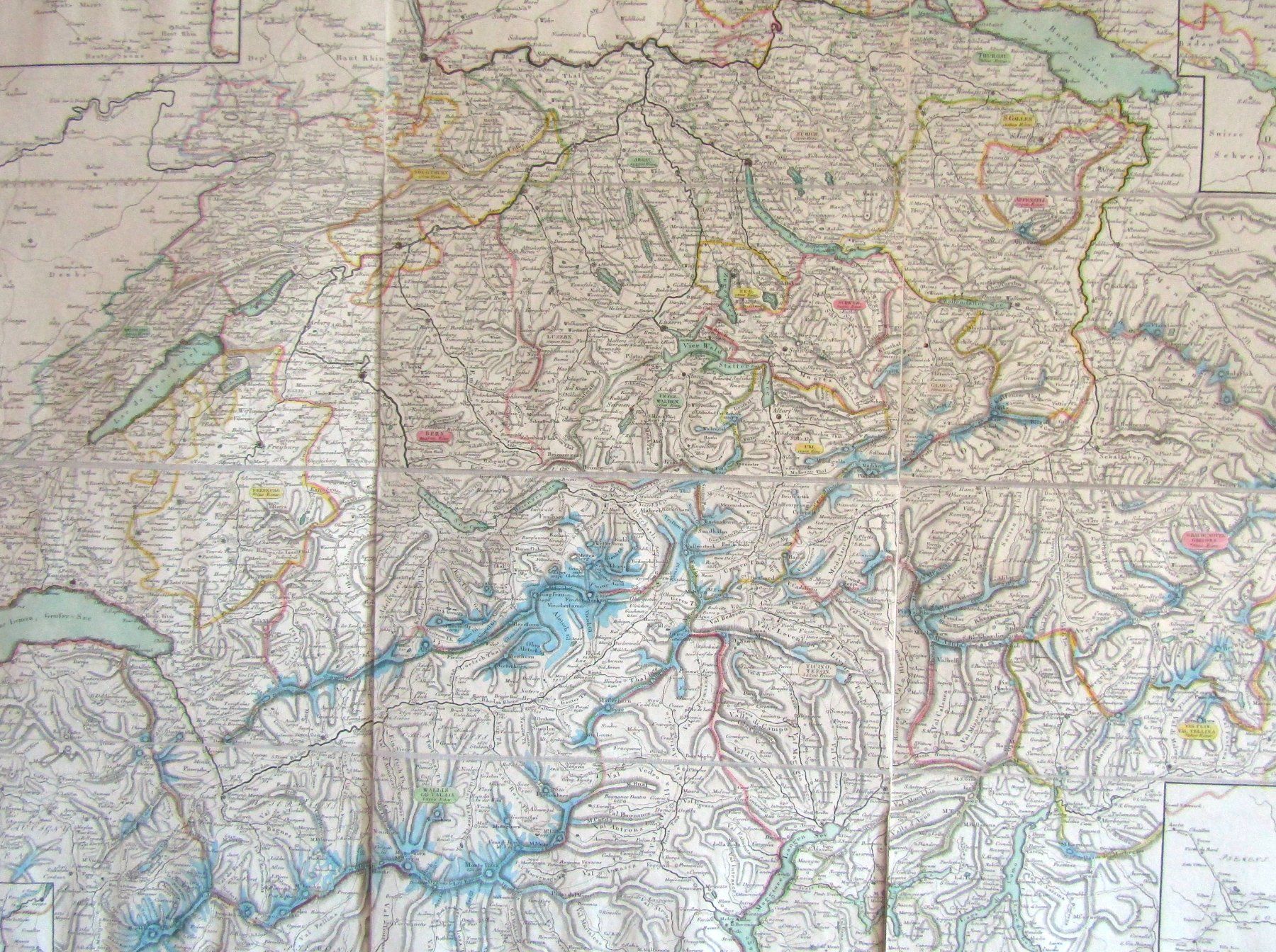 Cartes géographiques & atlas: 1. Reisekarte von  Keller 1827 – D'occasion à Rafz par booksell 2